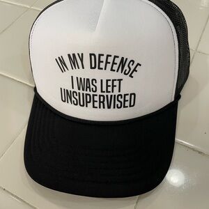 Black and White Trucker Cap